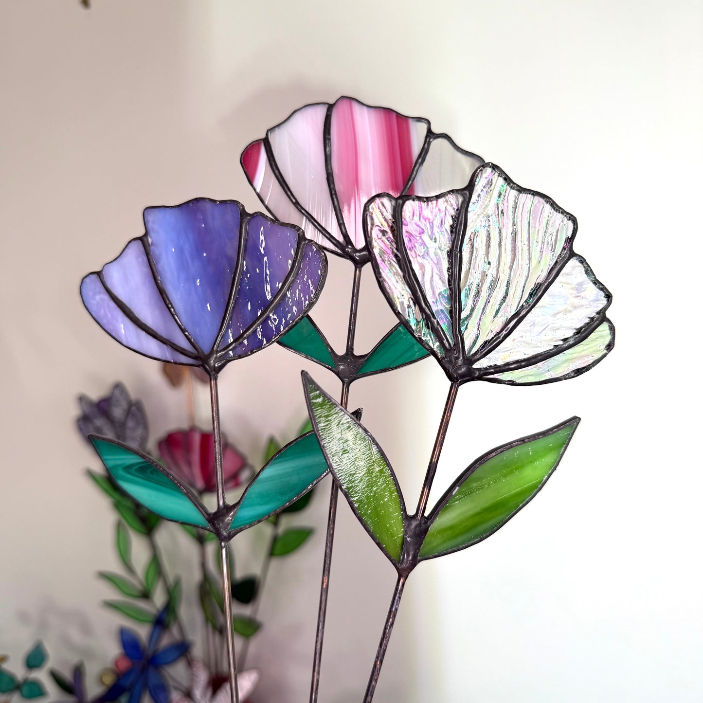 Stainedglass Pink Tulip flower stem
