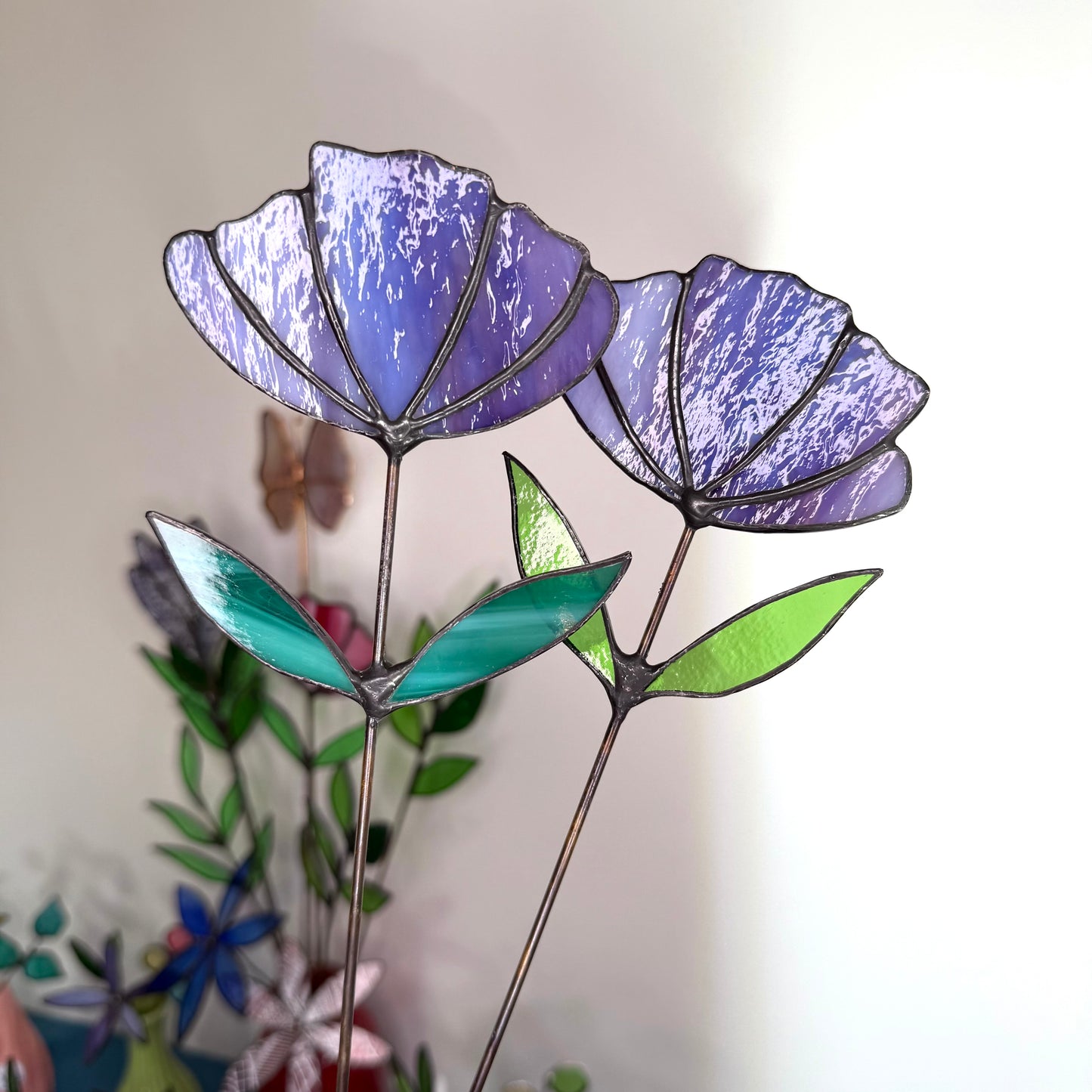 Stainedglass Purple Tulip flower stem