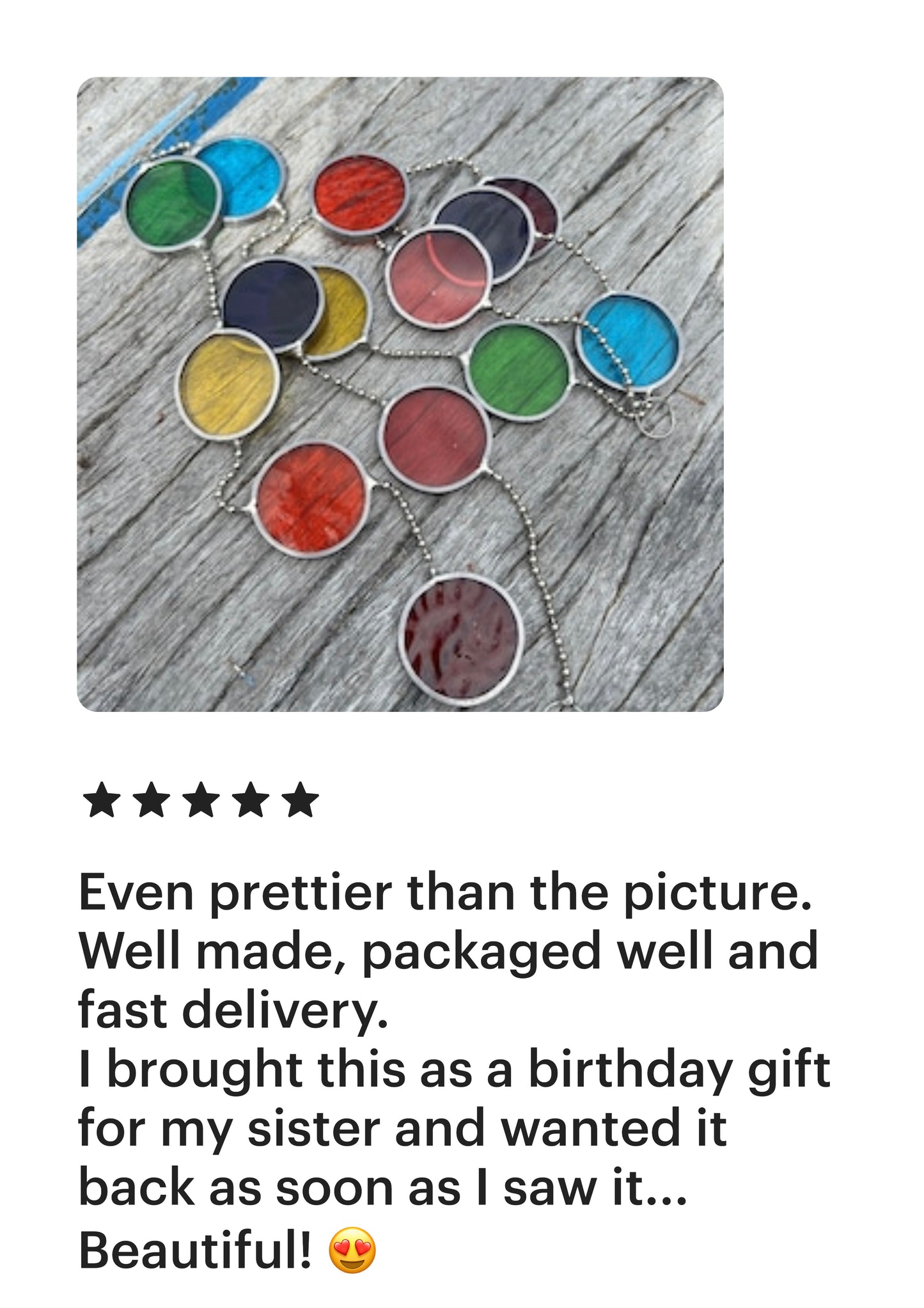 Stainedlgass Rainbow Suncatcher