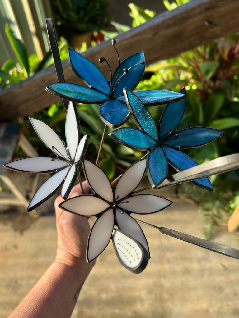 Stainedglass lily flowers