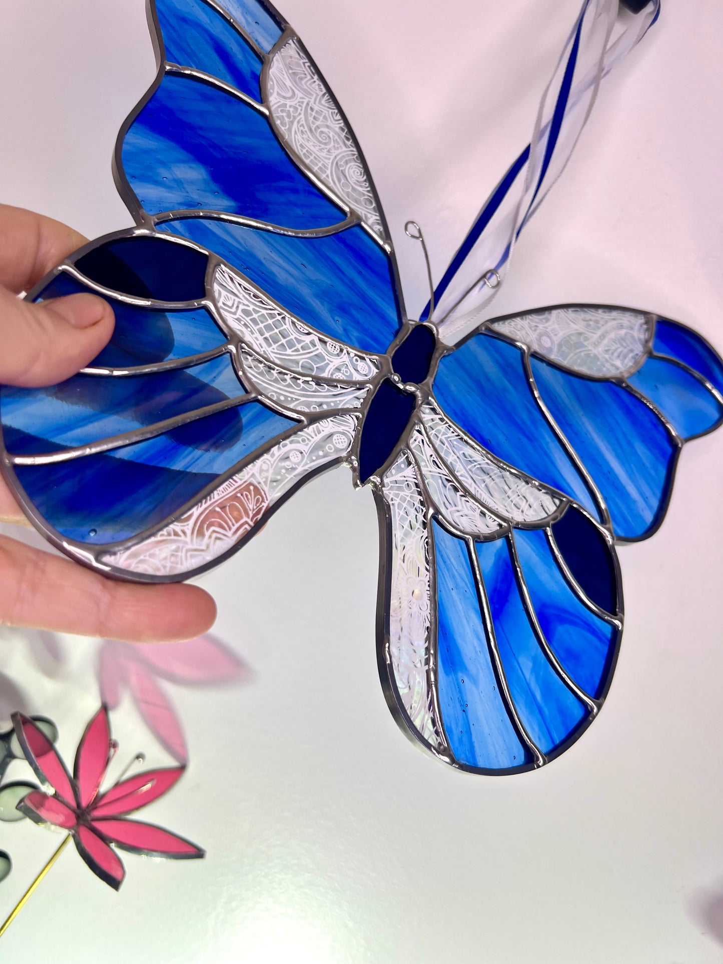 Handcrafted Stainedglass Butterfly Suncatcher - Butterfly Window Ornament & Home Decor
