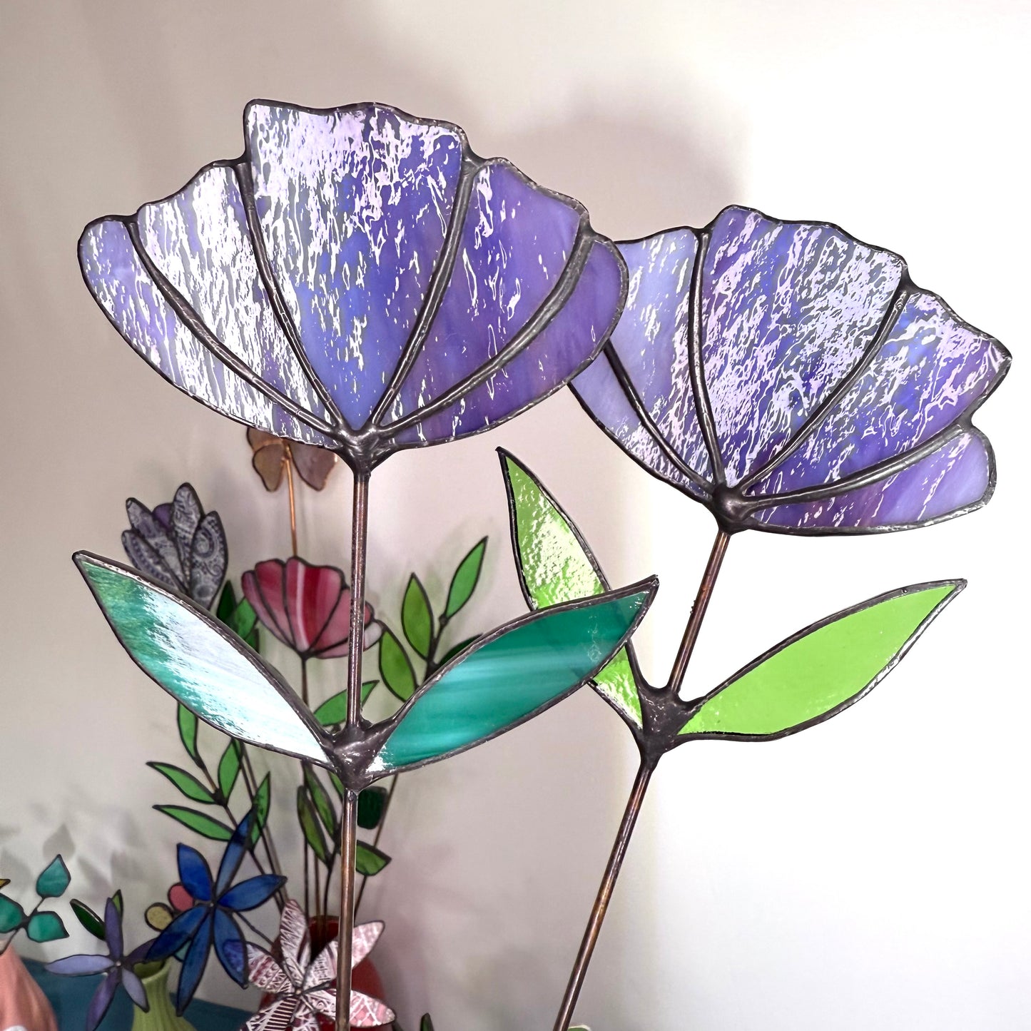 Stainedglass Purple Tulip flower stem
