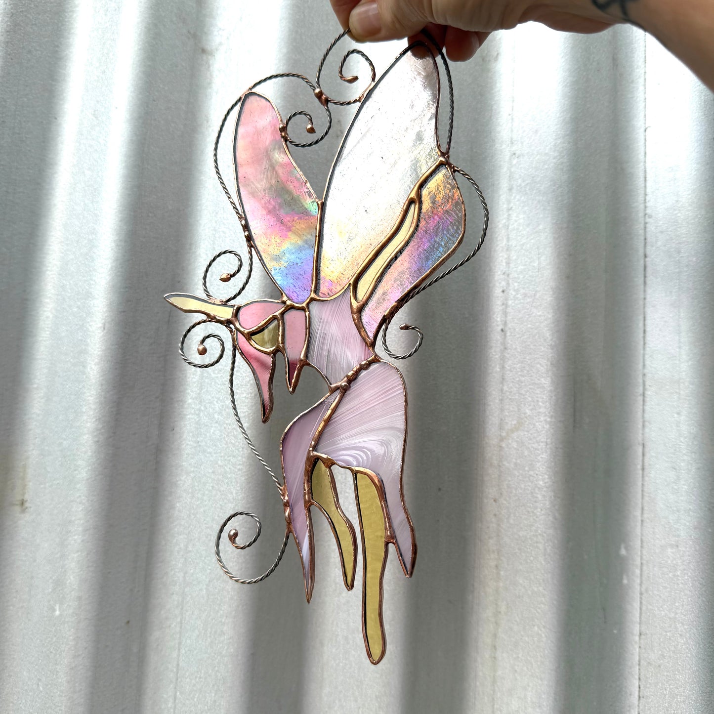 Handcrafted Stainedglass Fairy Glass Suncatcher - Fairy Window Ornament & Home Decor