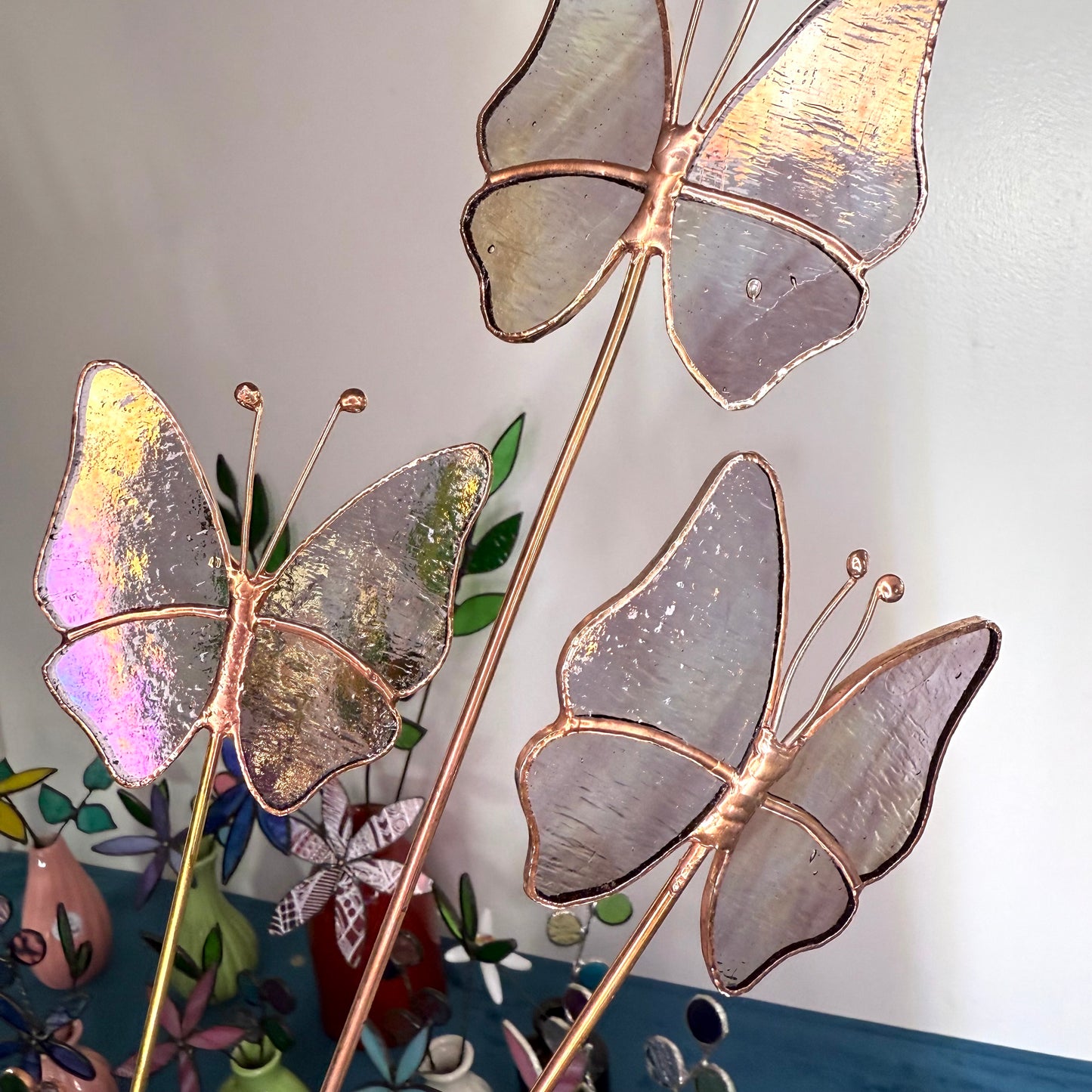 Stainedglass Iridised butterfly