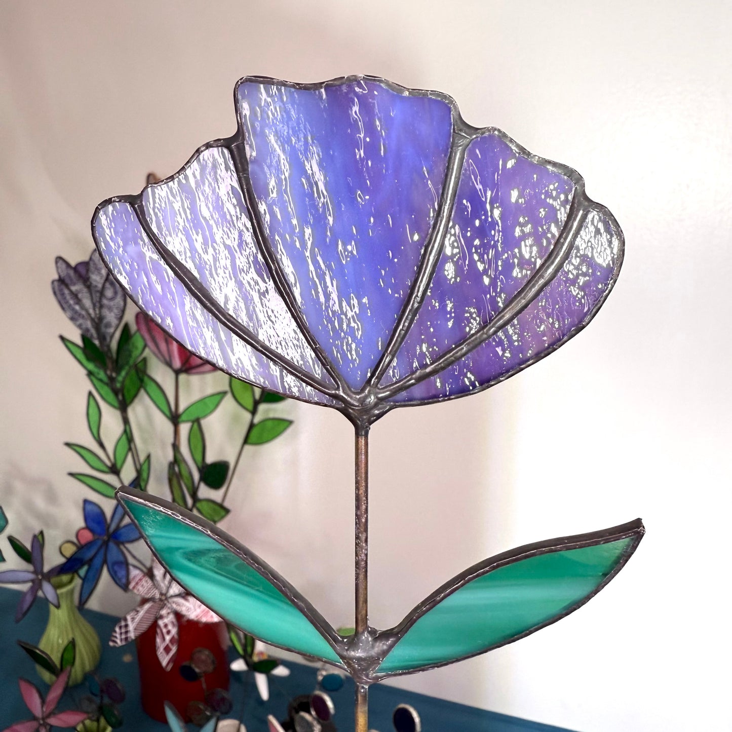 Stainedglass Purple Tulip flower stem