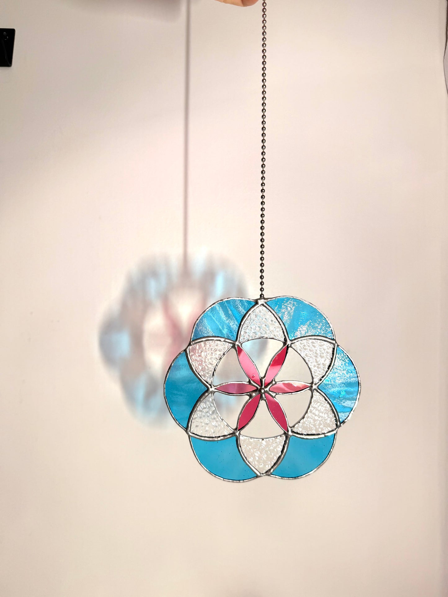 Flower of Life Handmade Stainedglass Suncatcher - Window Ornament