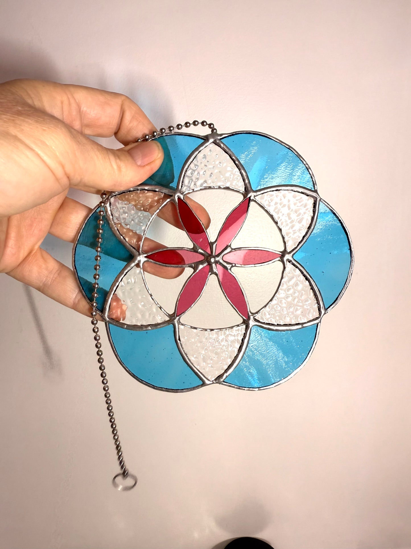Flower of Life Handmade Stainedglass Suncatcher - Window Ornament