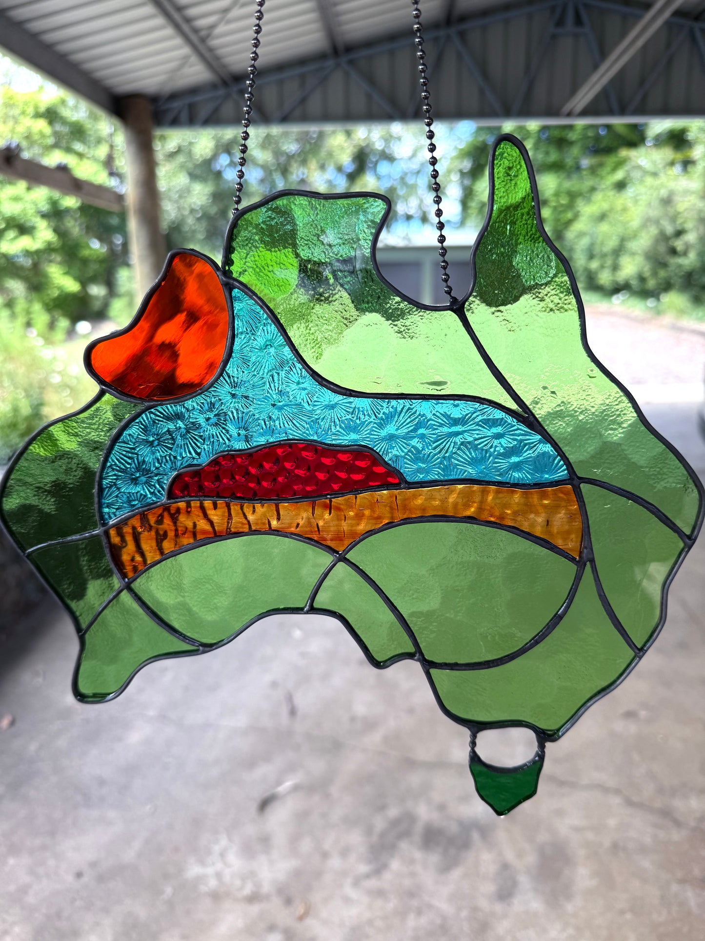 Handcrafted Stainedglass Uluru Suncatcher - Window Ornament & Home Decor