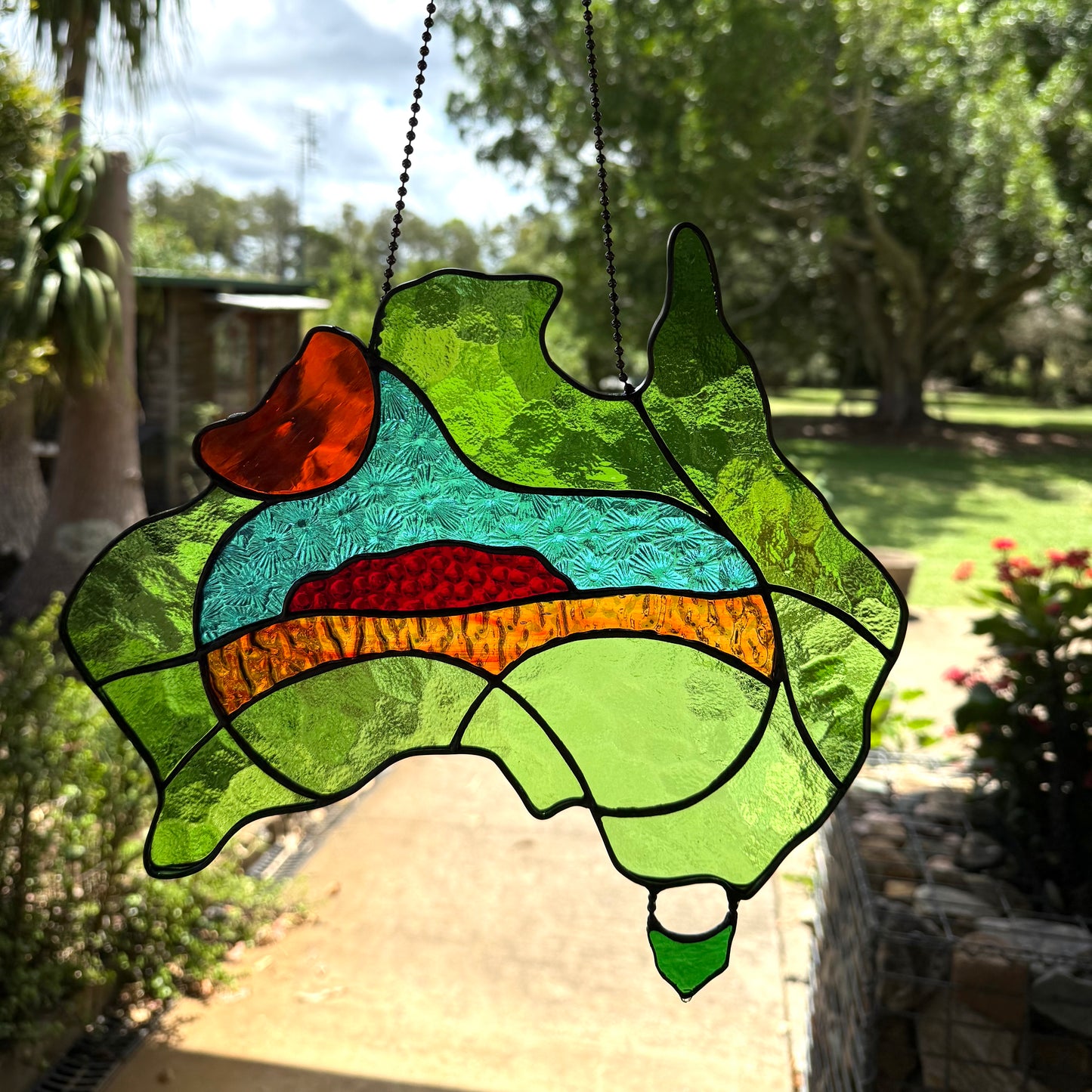 Handcrafted Stainedglass Uluru Suncatcher - Window Ornament & Home Decor