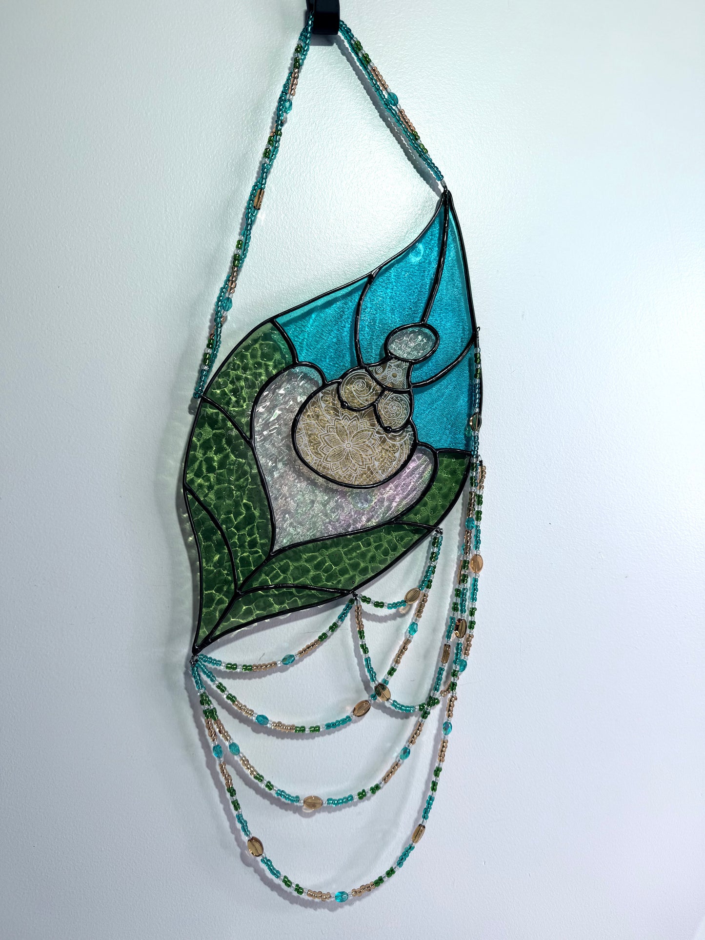 Handcrafted Earth Woman Stainedglass Suncatcher - Window Ornament & Home Decor
