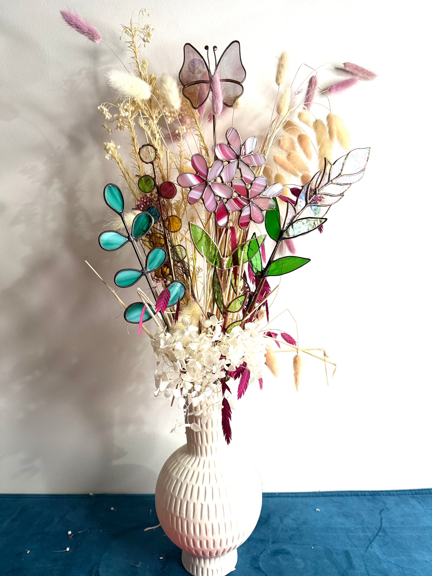 Stainedglass Hydrangea Blue flower stem