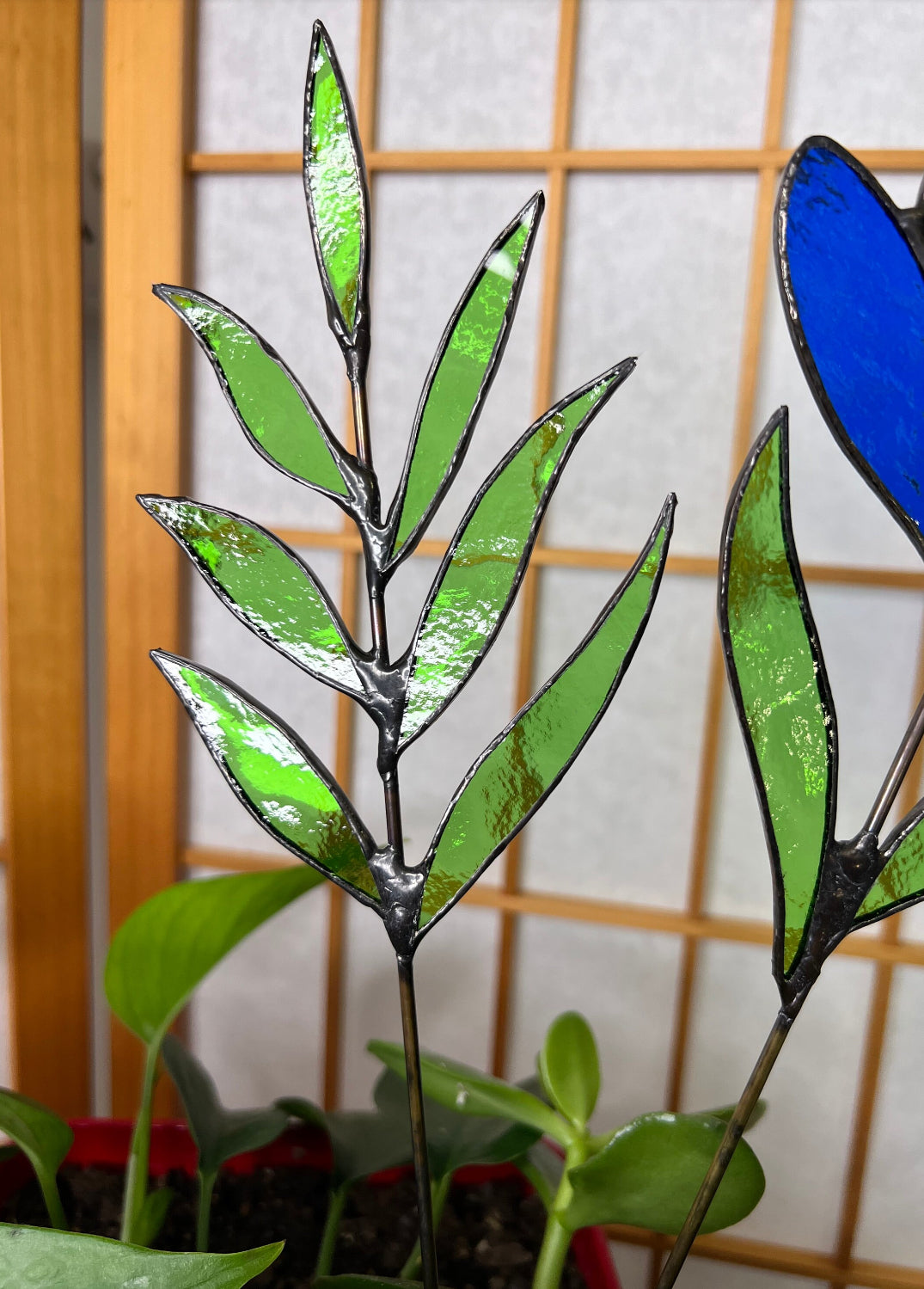 Stainedglass lily flowers