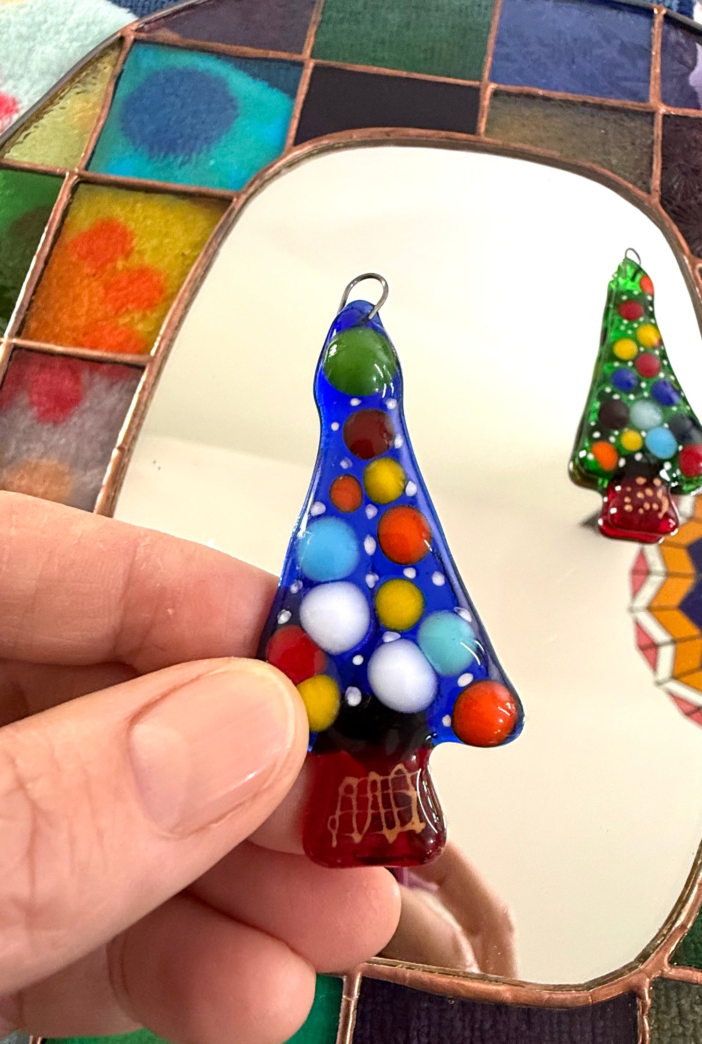 Fused glass Xmas Tree