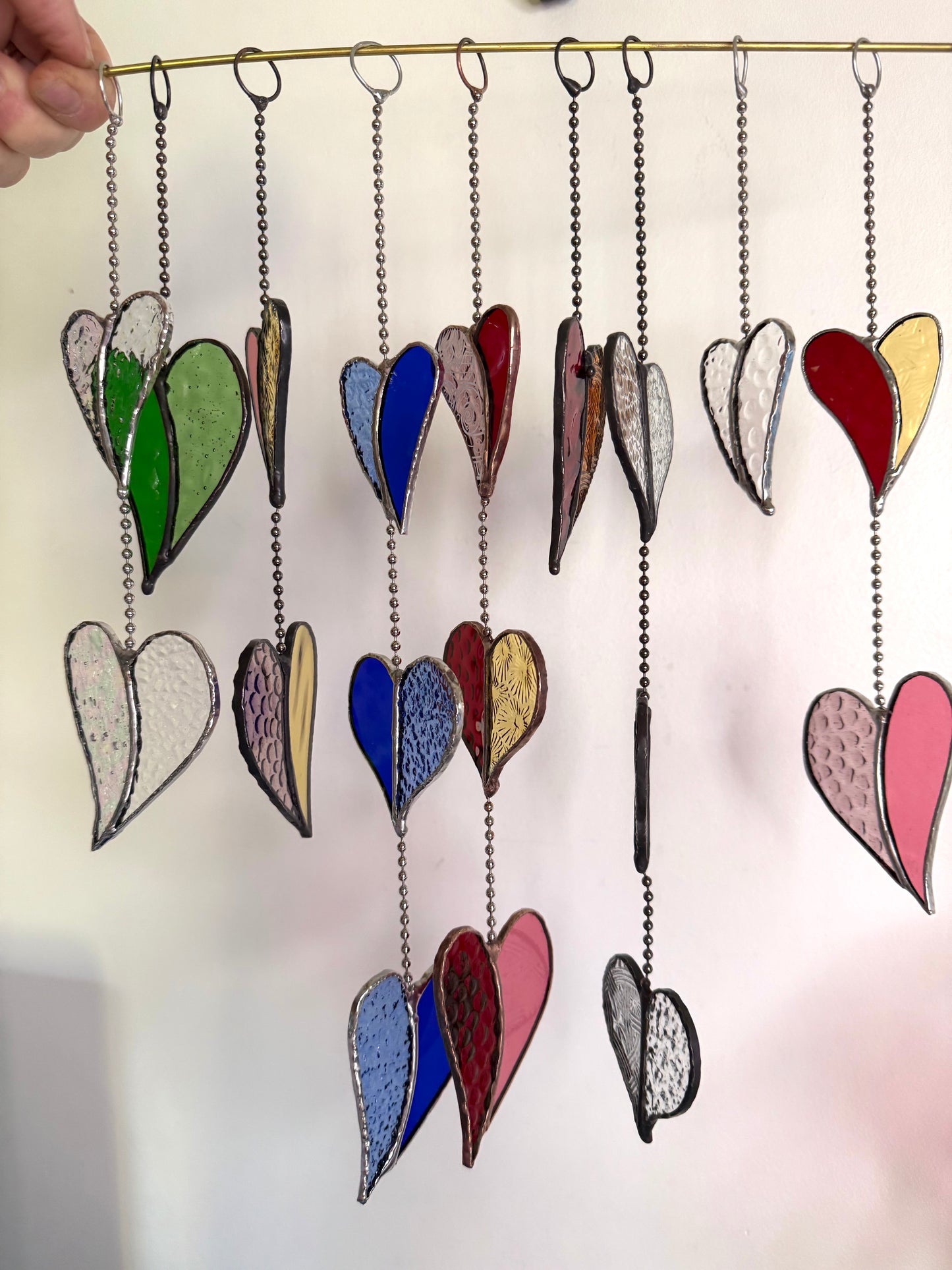 Stainedglass Hearts of Glass Suncatcher