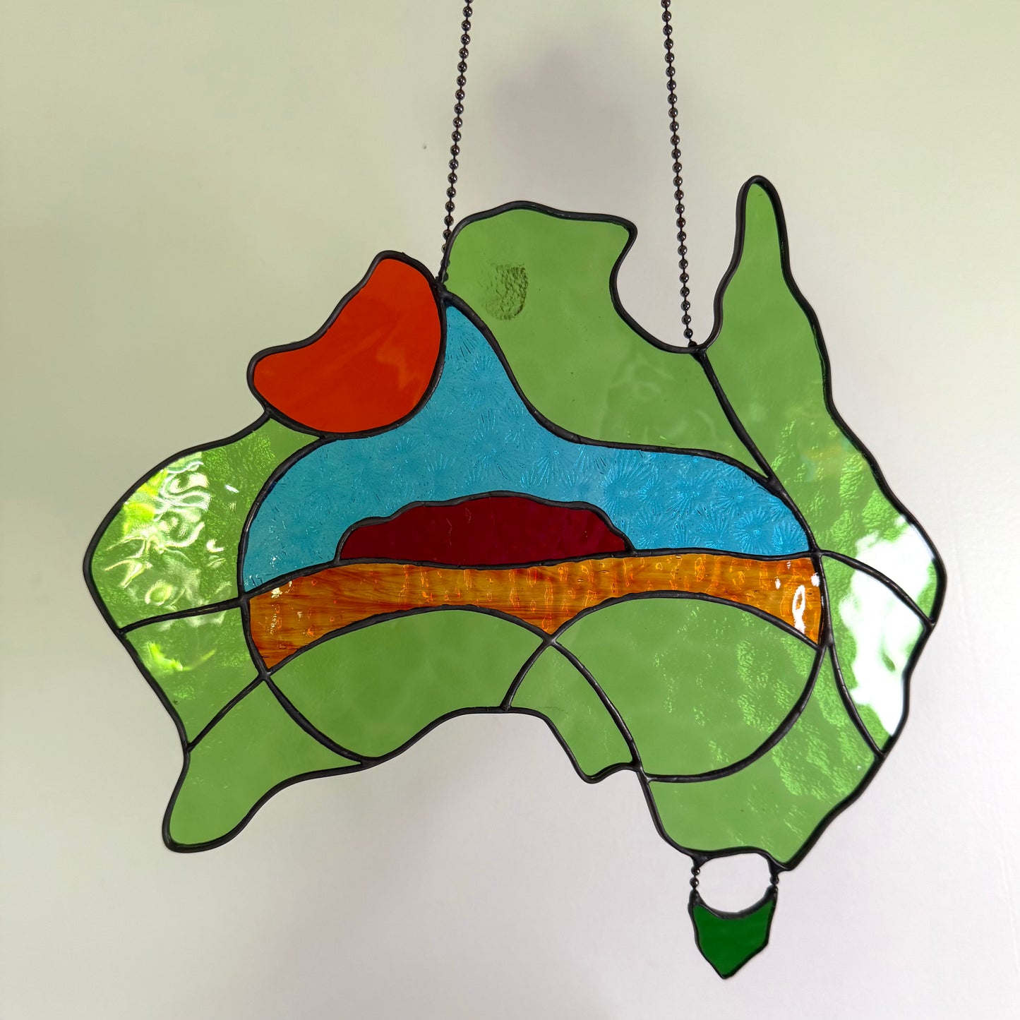 Handcrafted Stainedglass Uluru Suncatcher - Window Ornament & Home Decor