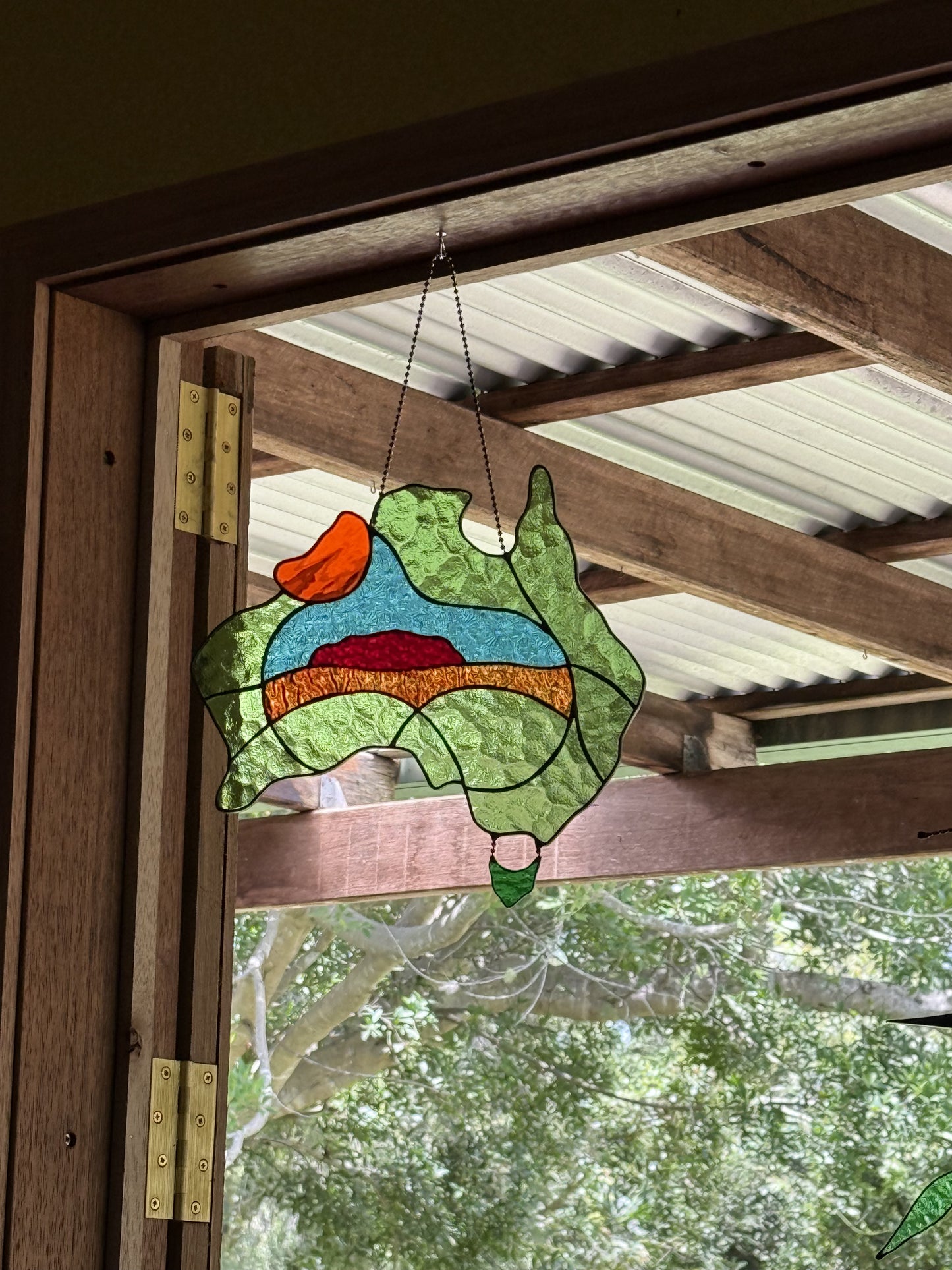 Handcrafted Stainedglass Uluru Suncatcher - Window Ornament & Home Decor