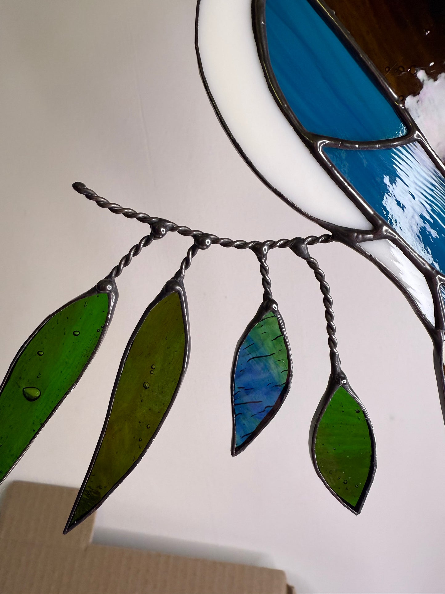 Handcrafted Stainedglass Kookaburra Suncatcher - Bird Window Ornament & Home Decor
