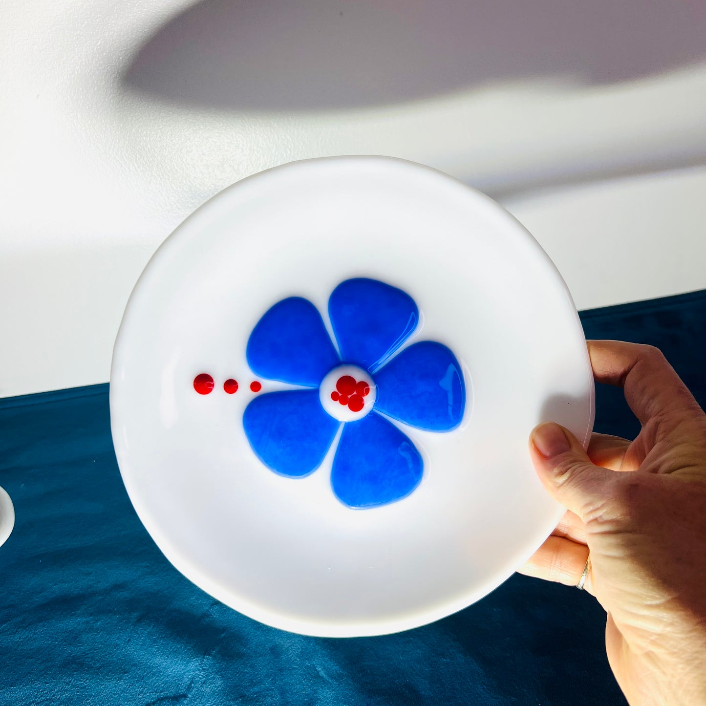 Blue Flower Saucer