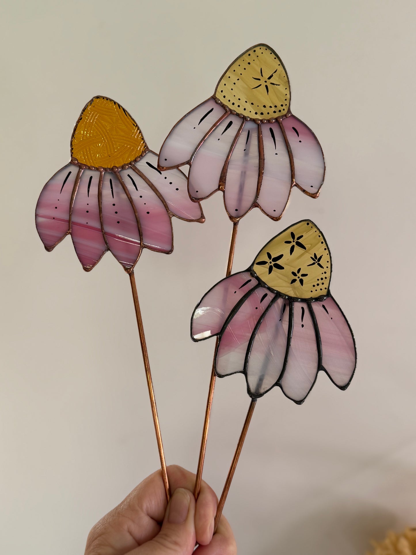 Stainedglass Echinacea glass flower