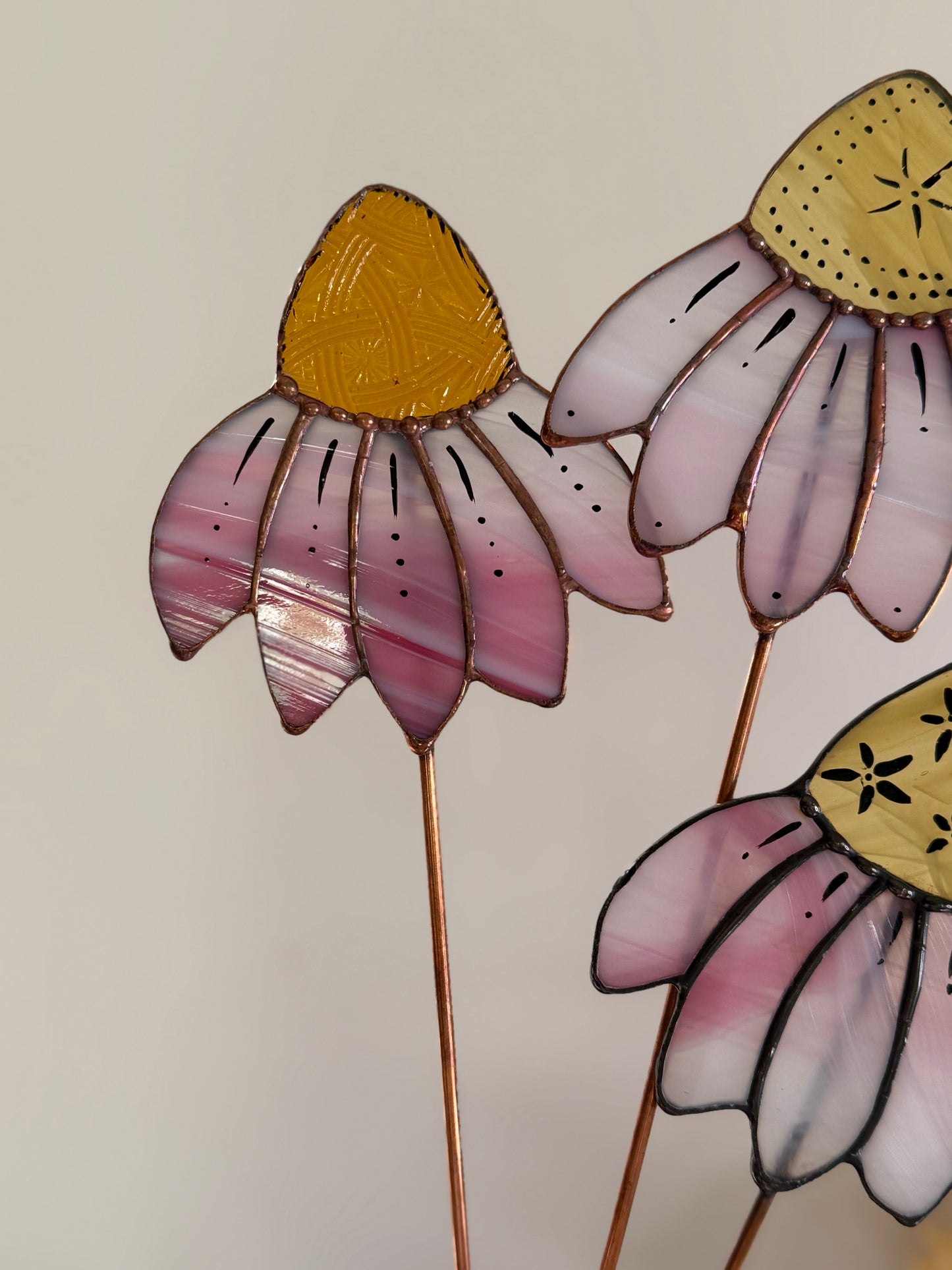 Stainedglass Echinacea glass flower