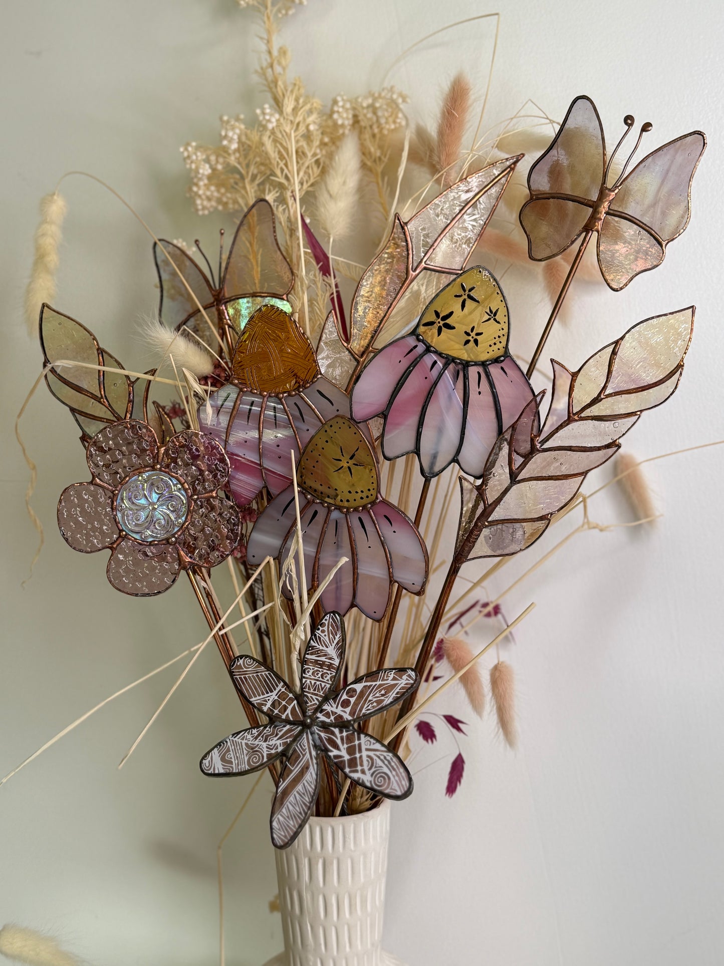 Stainedglass Echinacea glass flower