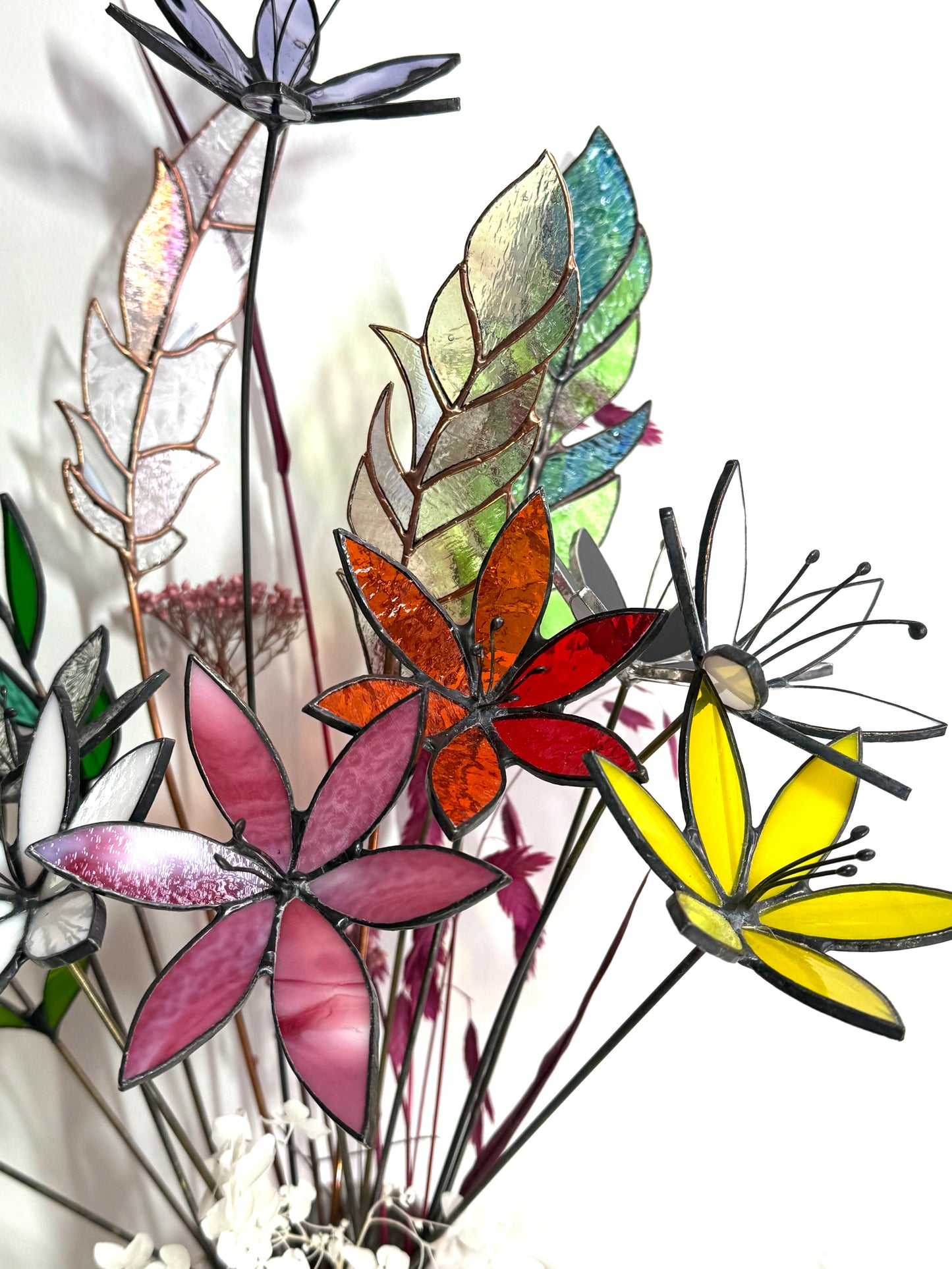 Stainedglass lily flowers