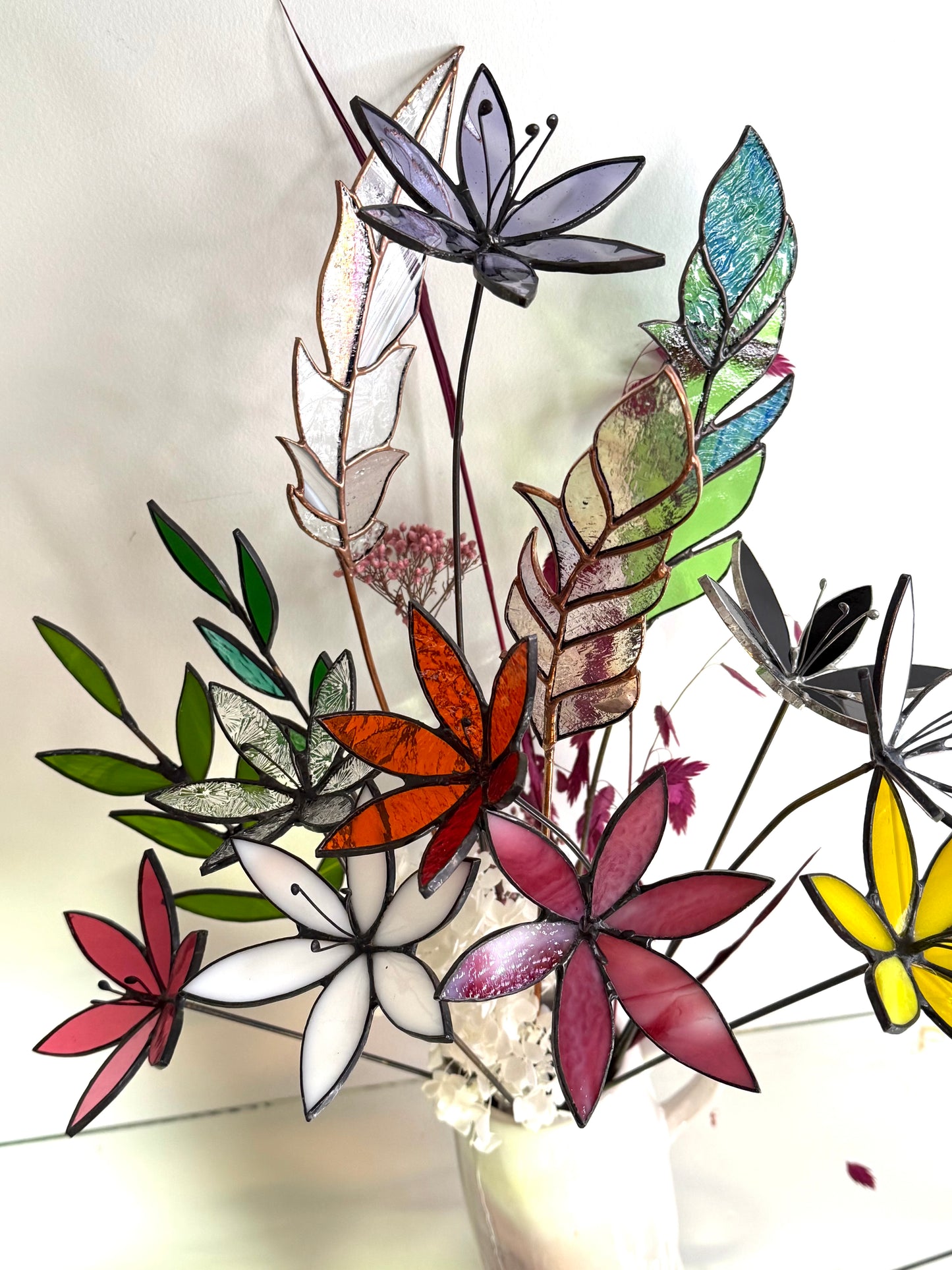 Stainedglass lily flowers