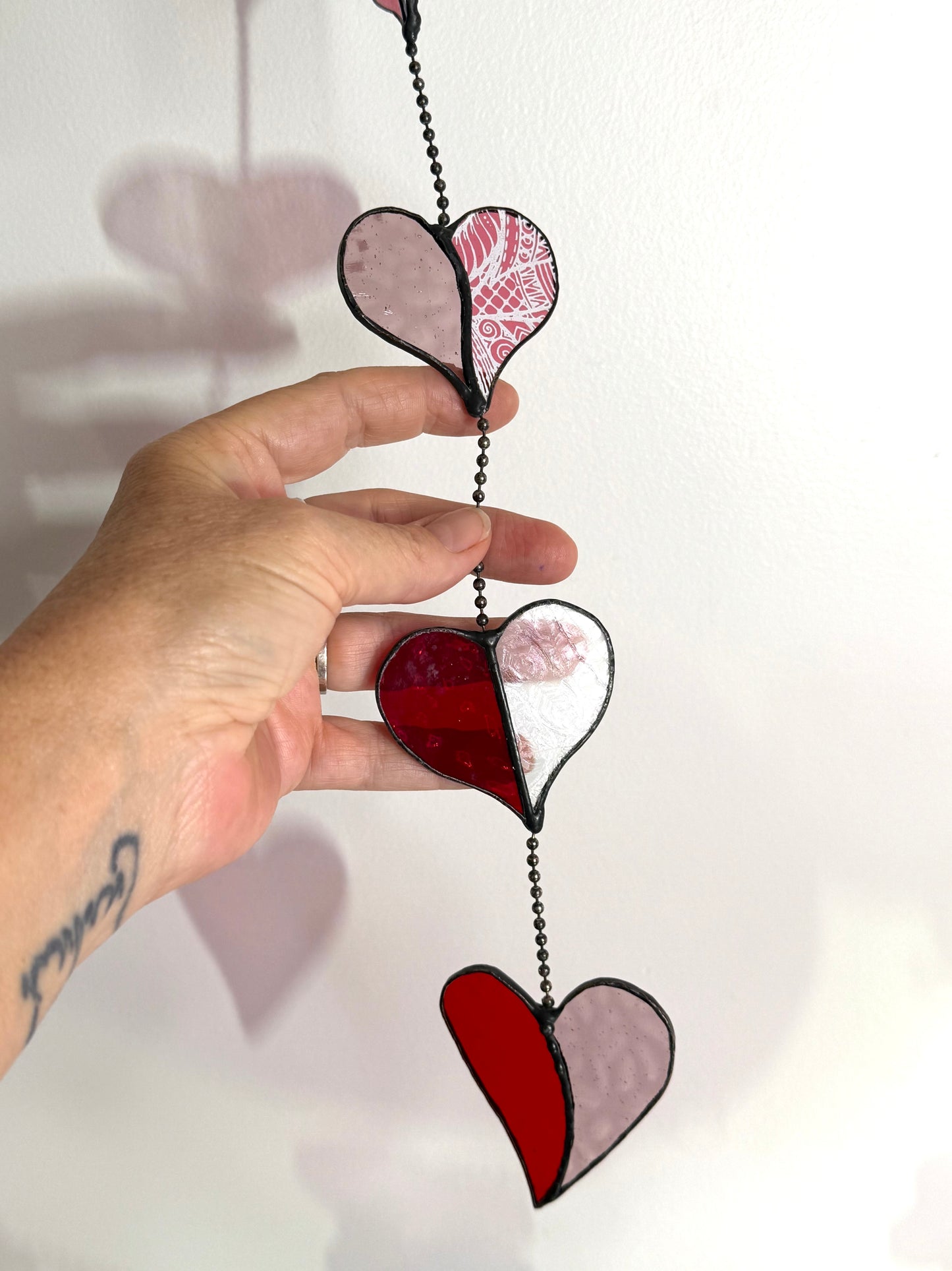 Stainedglass Hearts of Glass Suncatcher