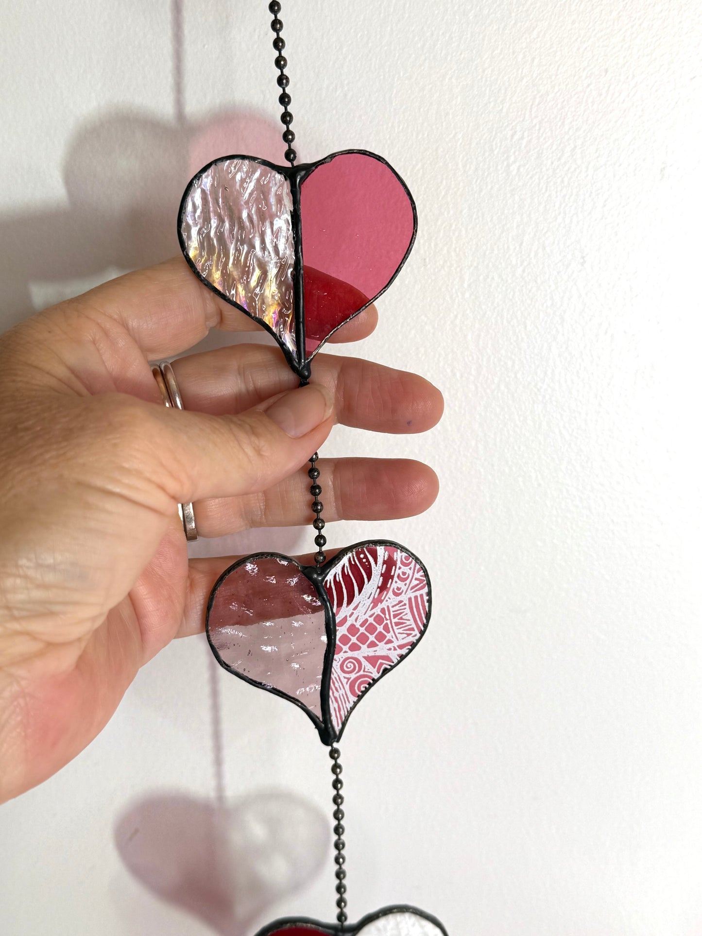 Stainedglass Hearts of Glass Suncatcher