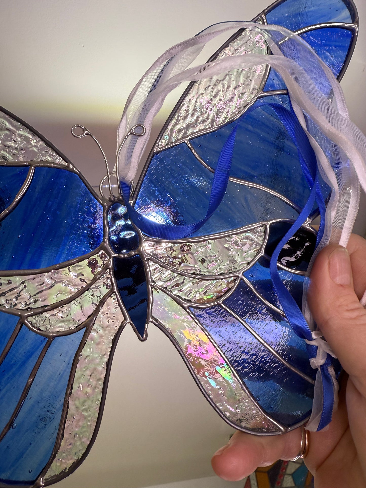 Handcrafted Stainedglass Butterfly Suncatcher - Butterfly Window Ornament & Home Decor