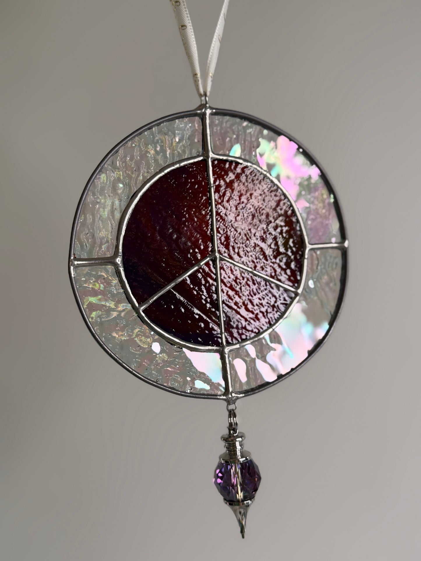 Handcrafted Stainedglass Peace Suncatcher - Window Ornament & Home Decor