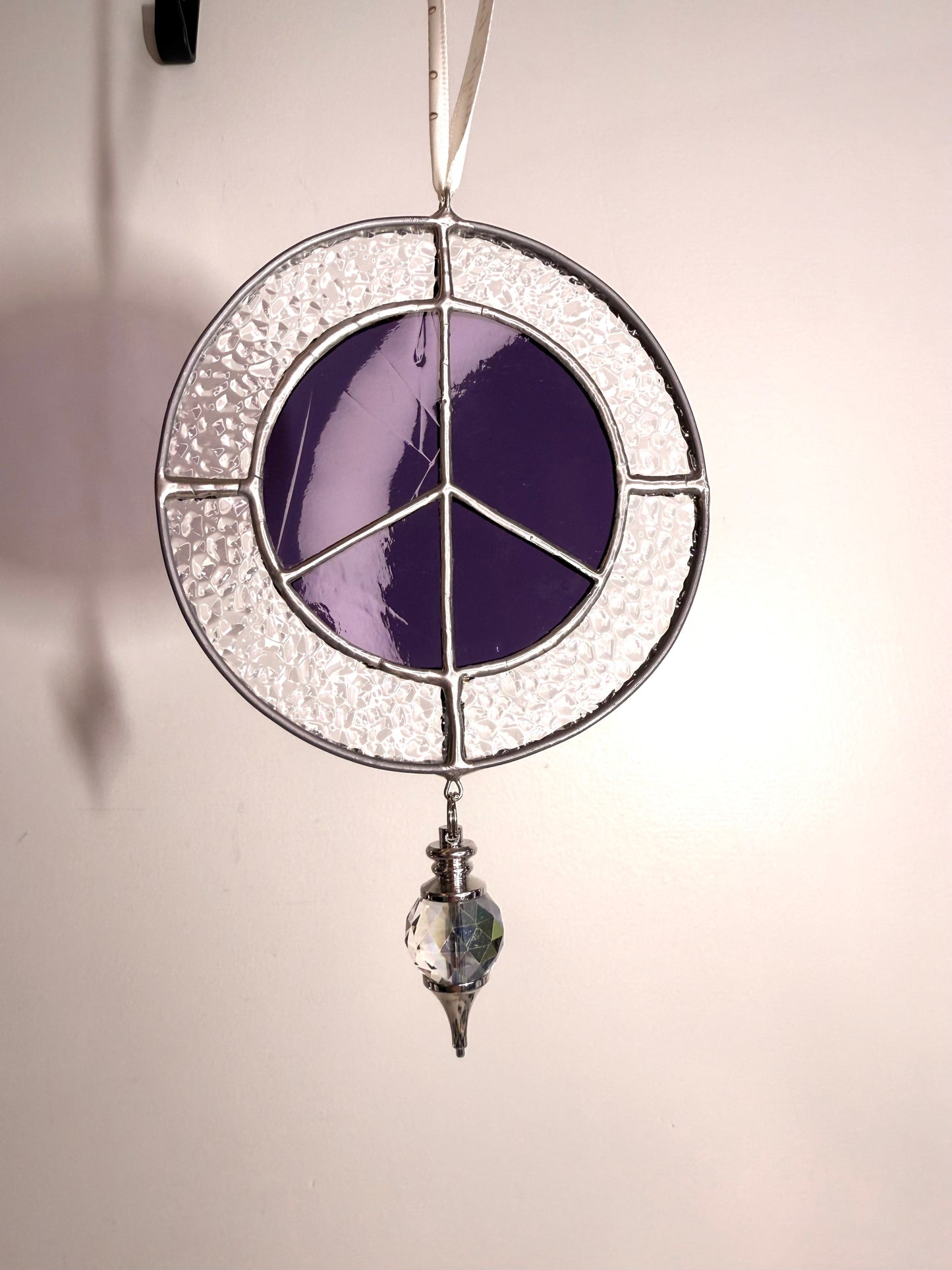 Handcrafted Stainedglass Peace Suncatcher - Window Ornament & Home Decor