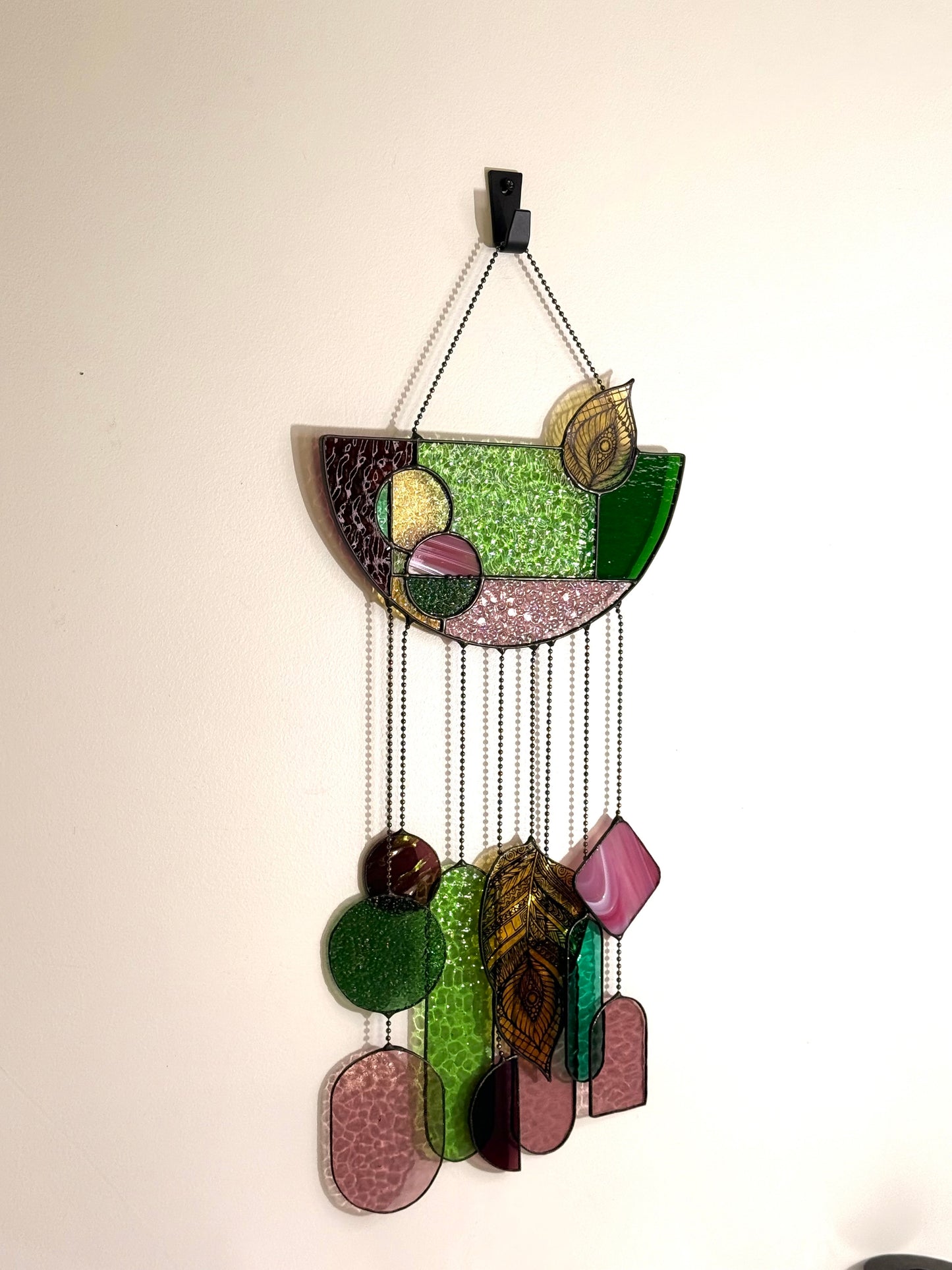 Handcrafted Stainedglass Retro Wall Hanger/Mobile - Window Ornament & Home Decor