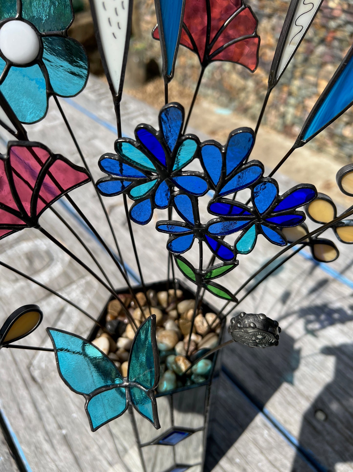Stainedglass Hydrangea Blue flower stem