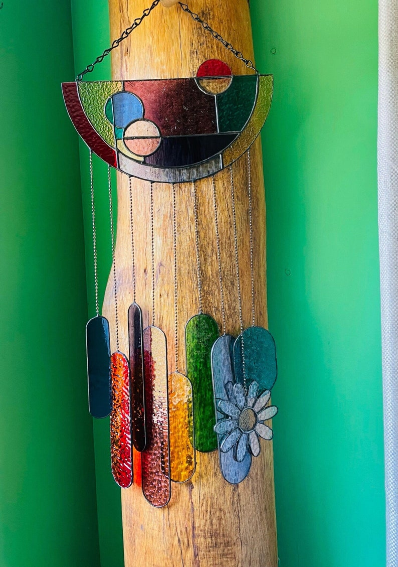 Handcrafted Stainedglass Retro Wall Hanger/Mobile - Window Ornament & Home Decor