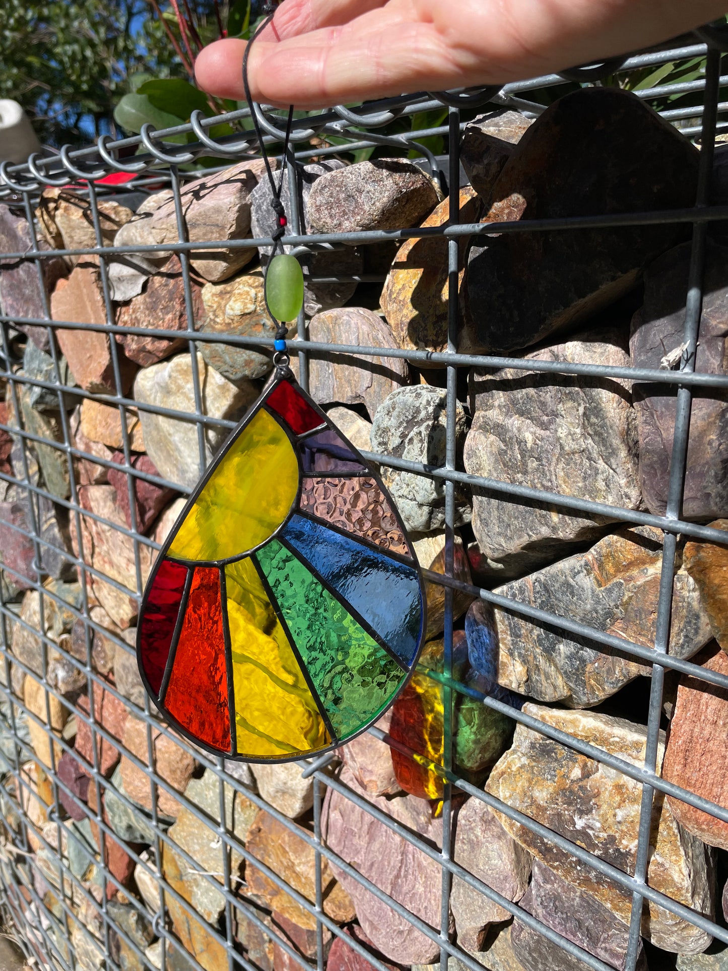 Stainedglass Rainbow Teardrop Suncatcher