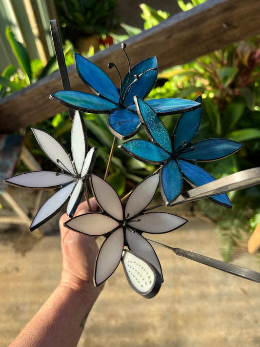 Stainedglass lily flowers