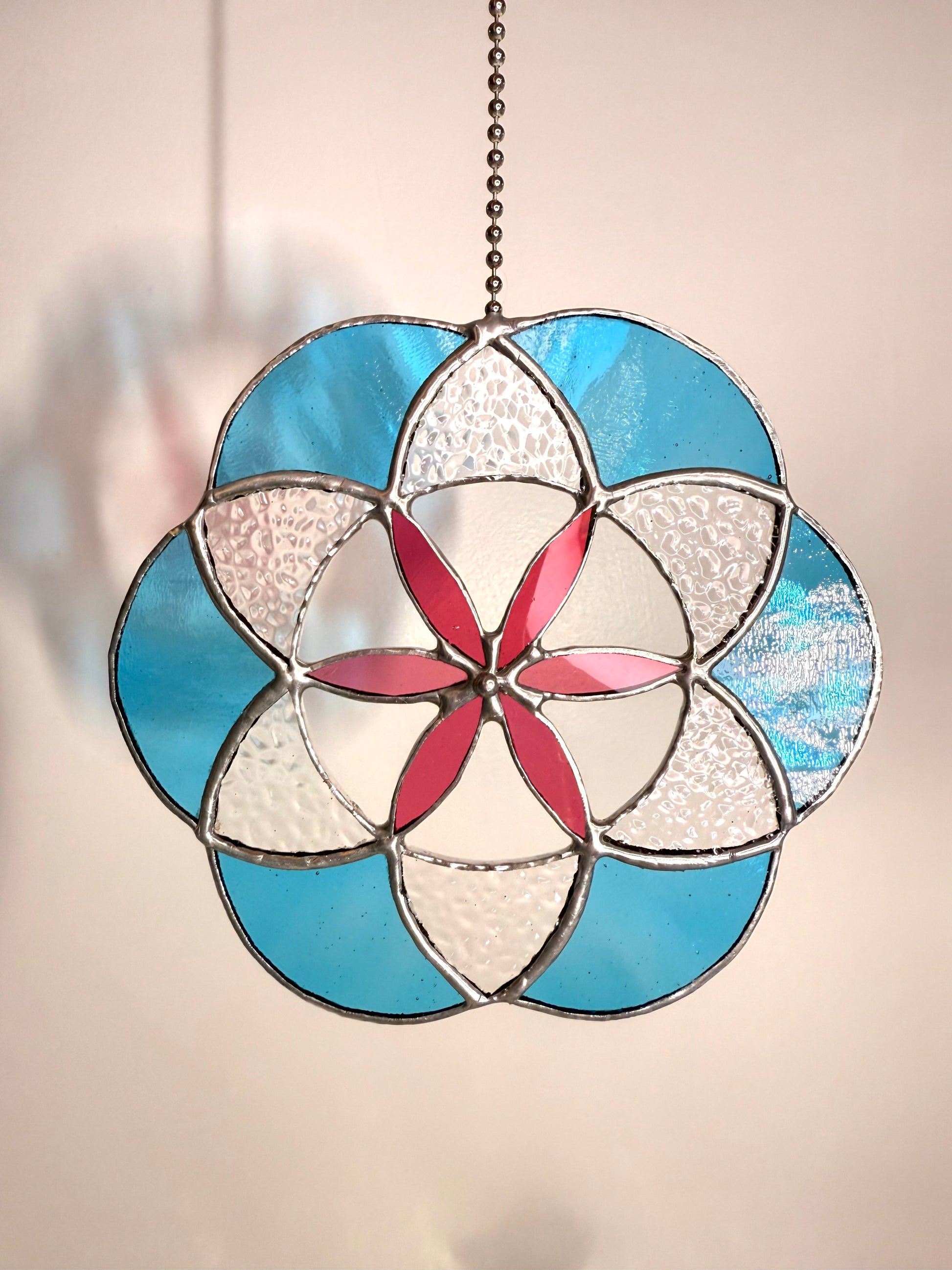 Flower of Life Handmade Stainedglass Suncatcher - Window Ornament