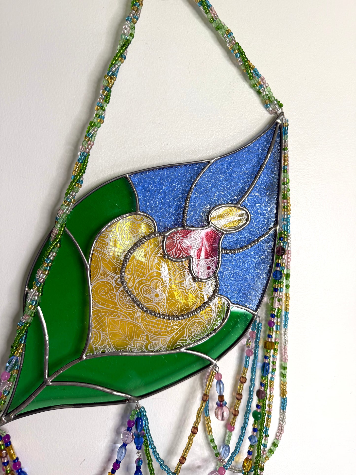 Handcrafted Earth Woman Stainedglass Suncatcher - Window Ornament & Home Decor