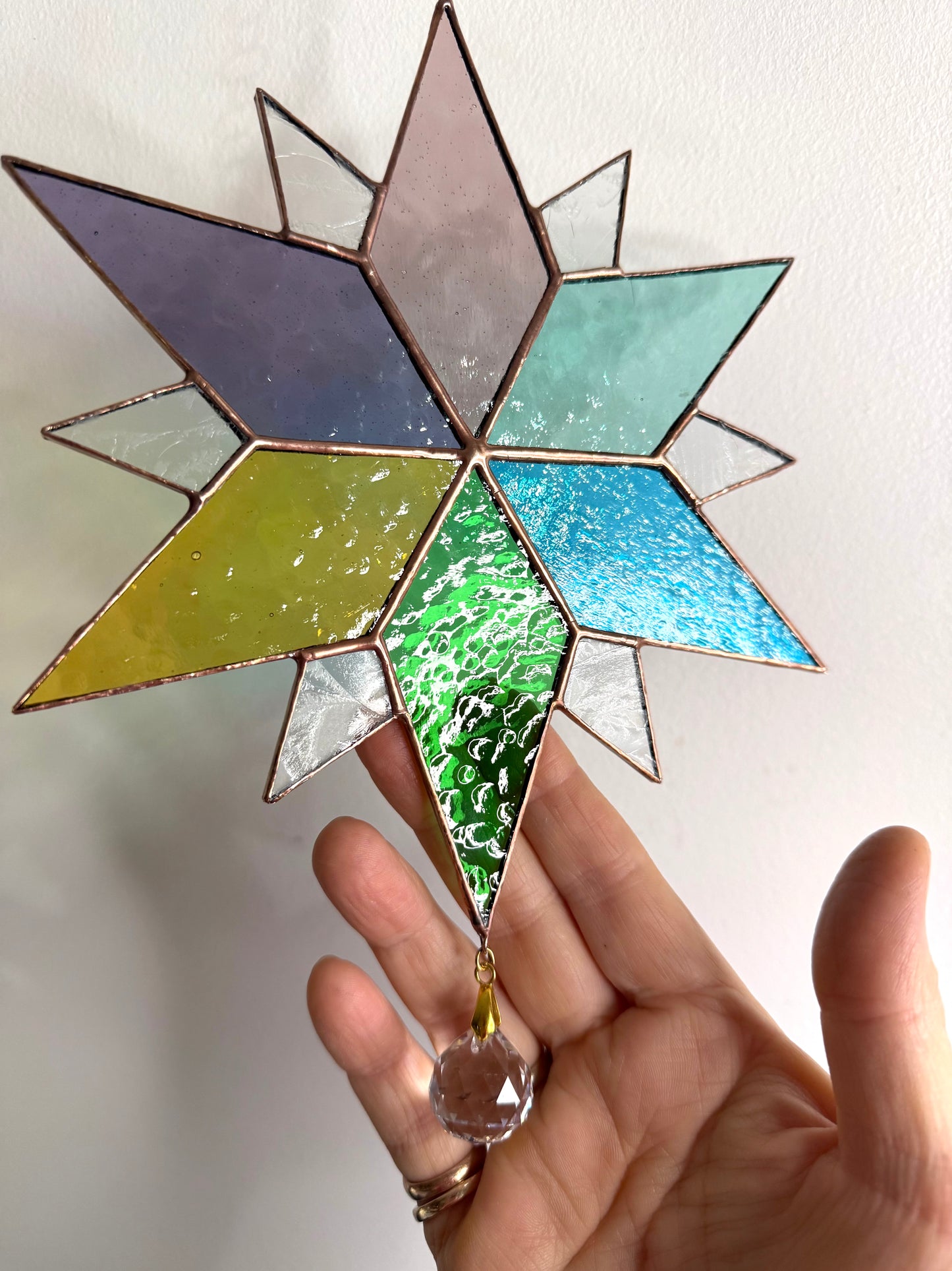 Handcrafted Stainedglass Star Suncatcher - Window Ornament & Home Decor