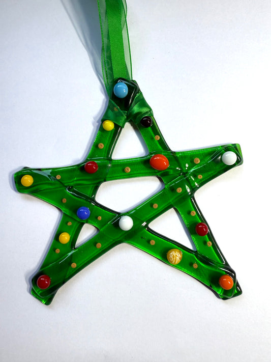 Large Green Christmas Stars