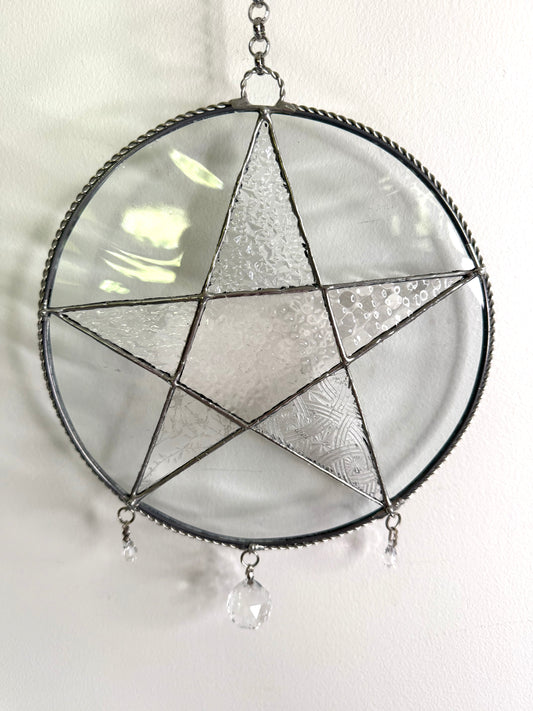 Handcrafted Stainedglass 5 Pointed Star Suncatcher - Star Window Ornament & Home Decor
