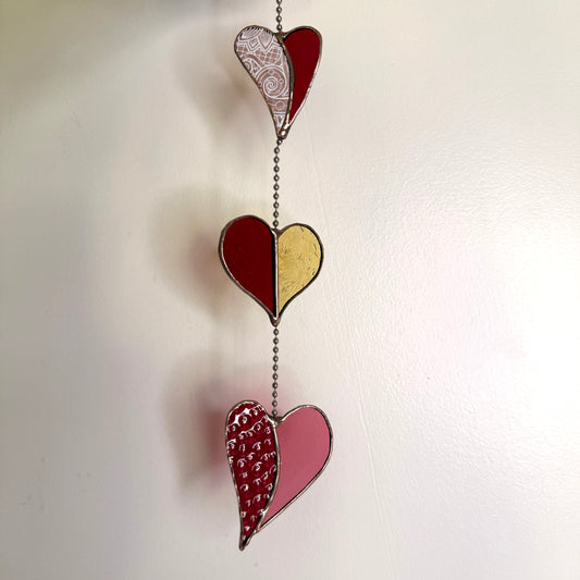 Stainedglass Hearts of Glass Suncatcher