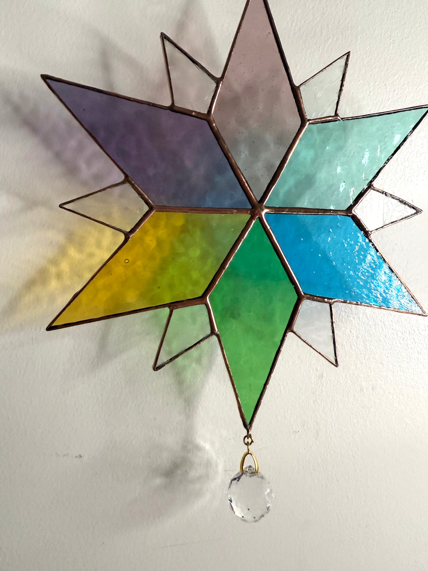 Handcrafted Stainedglass Star Suncatcher - Window Ornament & Home Decor