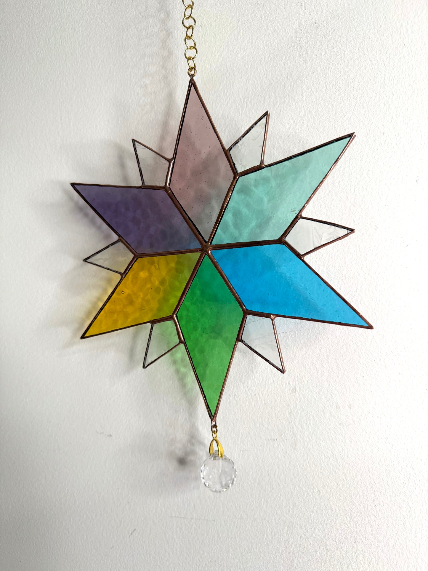 Handcrafted Stainedglass Star Suncatcher - Window Ornament & Home Decor