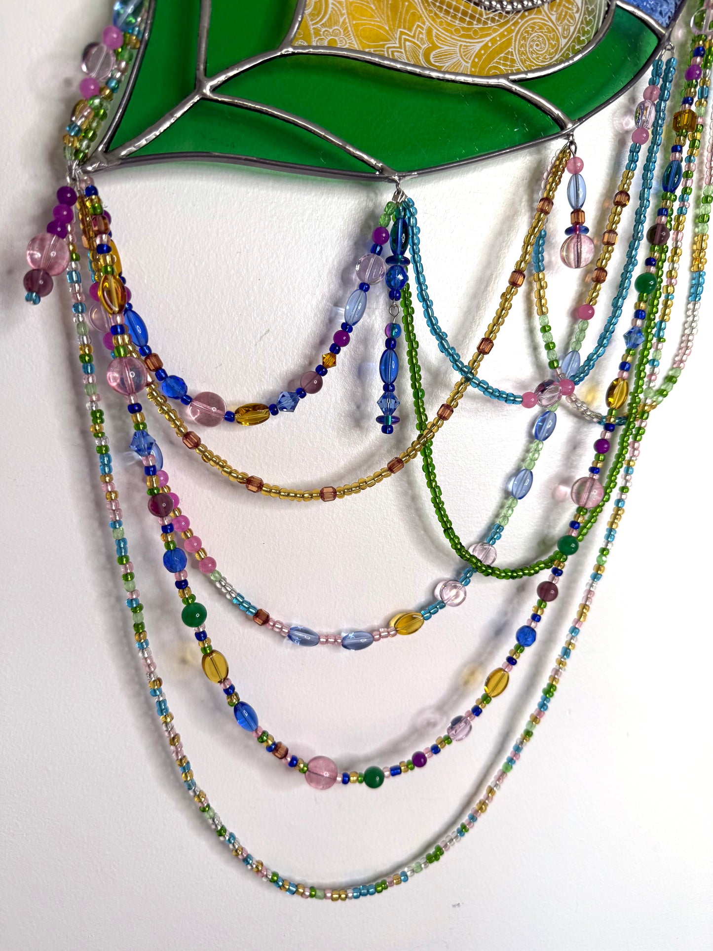 Handcrafted Earth Woman Stainedglass Suncatcher - Window Ornament & Home Decor