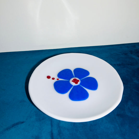 Blue Flower Saucer