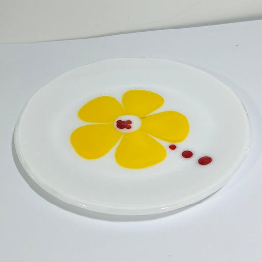 Yellow Flower Saucer