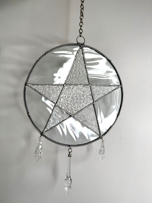 Handcrafted Stainedglass 5 Pointed Star Suncatcher - Star Window Ornament & Home Decor