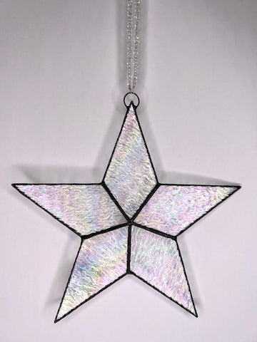 Iridised glass 5 pointed star